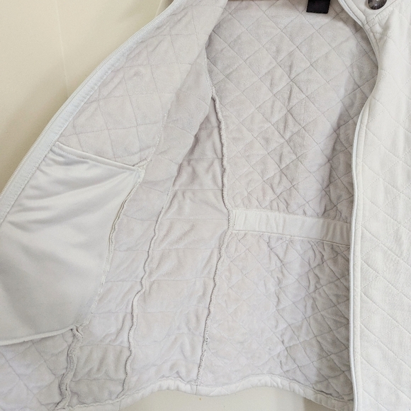 The North Face Quilted Cotton Shell Fleece Lined Jacket Ivory Size M - Picture 6 of 8